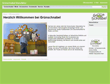 Tablet Screenshot of gruenschnabel-manufaktur.de